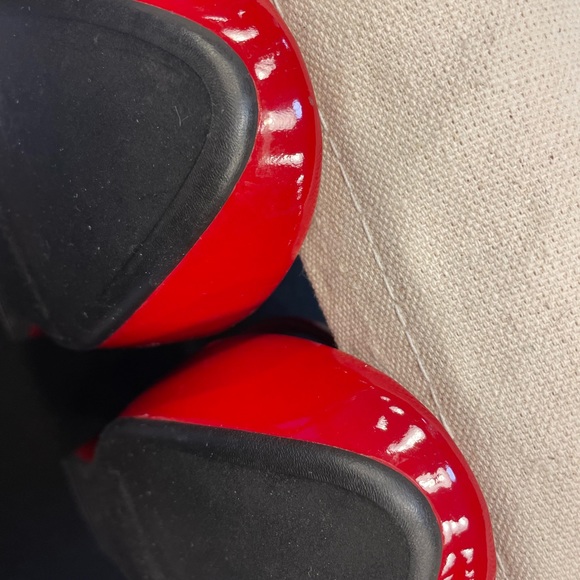 Prada Red Patent Leather Platform Thongs - Picture 6 of 8